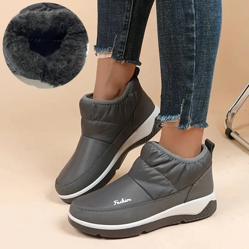 Cuzcare Orthopedic Women Winter Boots Waterproof Warm Soft AntiSlip Casual Ankle Boots