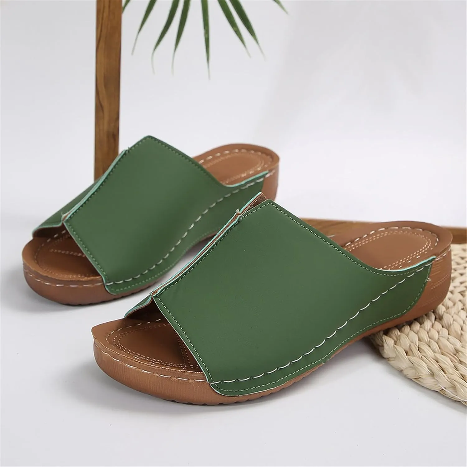Damping Sole Upgradation Stretch Lightweight Sandals, Womens Flat Sandals Orthopedic Arch Support Comfortable Walking Sandals