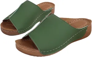 Damping Sole Upgradation Stretch Lightweight Sandals, Womens Flat Sandals Orthopedic Arch Support Comfortable Walking Sandals