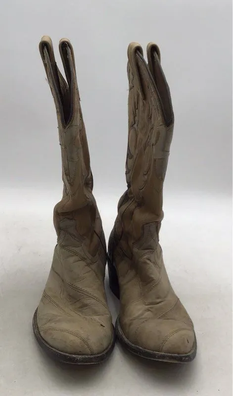 Dan Post Women's Beige Mid-Calf Cowgirl Western Boots - Size 8.5D