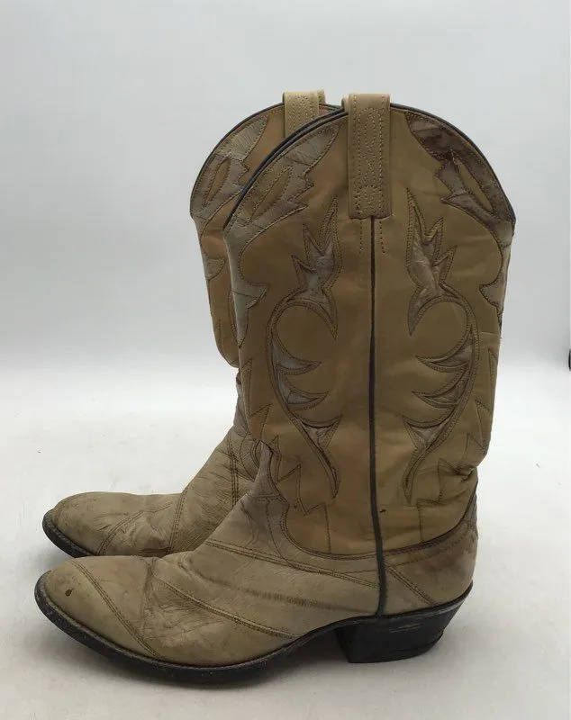 Dan Post Women's Beige Mid-Calf Cowgirl Western Boots - Size 8.5D