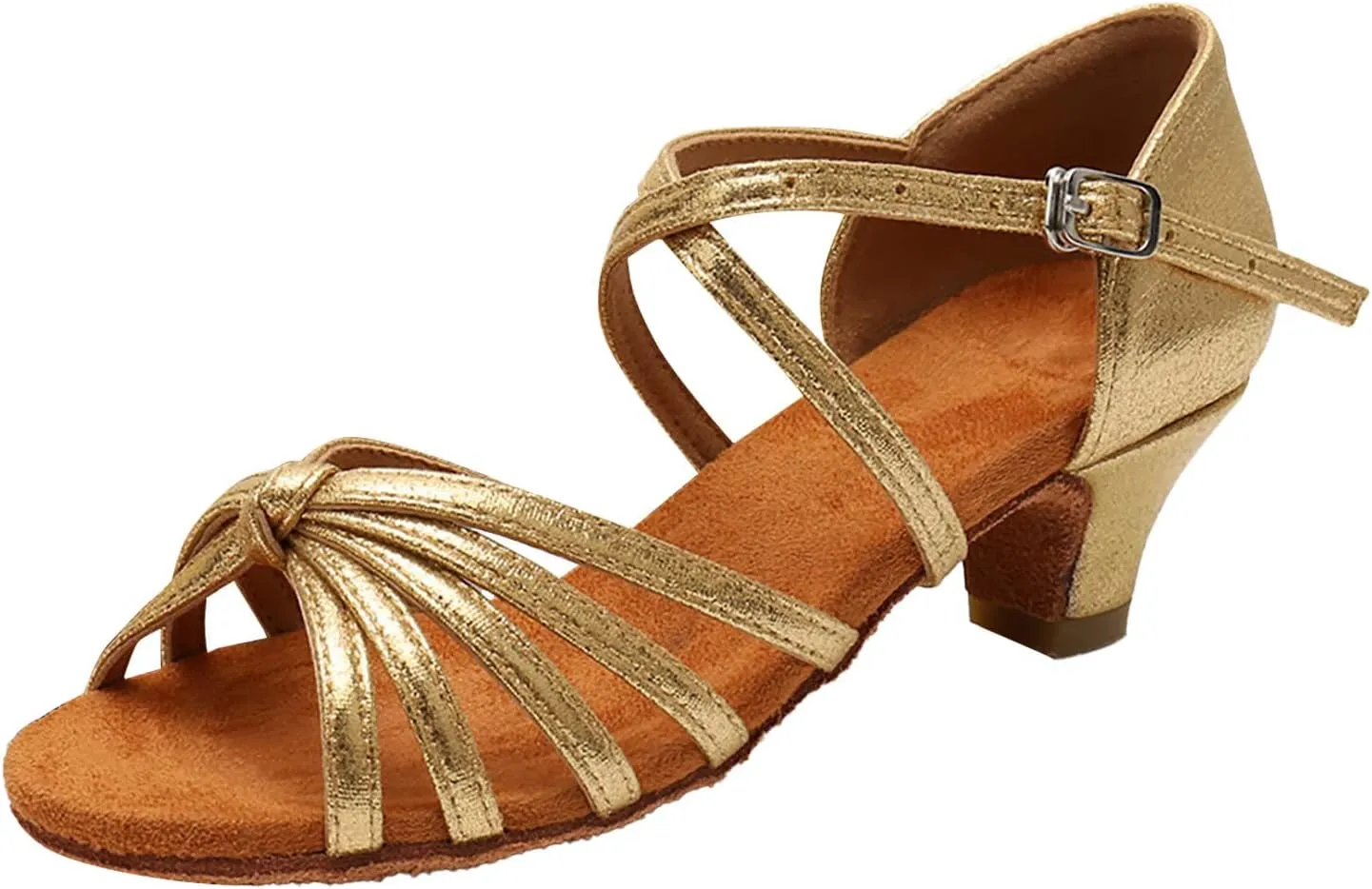 Dancing Shoes for Woman Chunky Heel Dress Shoes Latin Dance Shoe Nude Heel Sandals