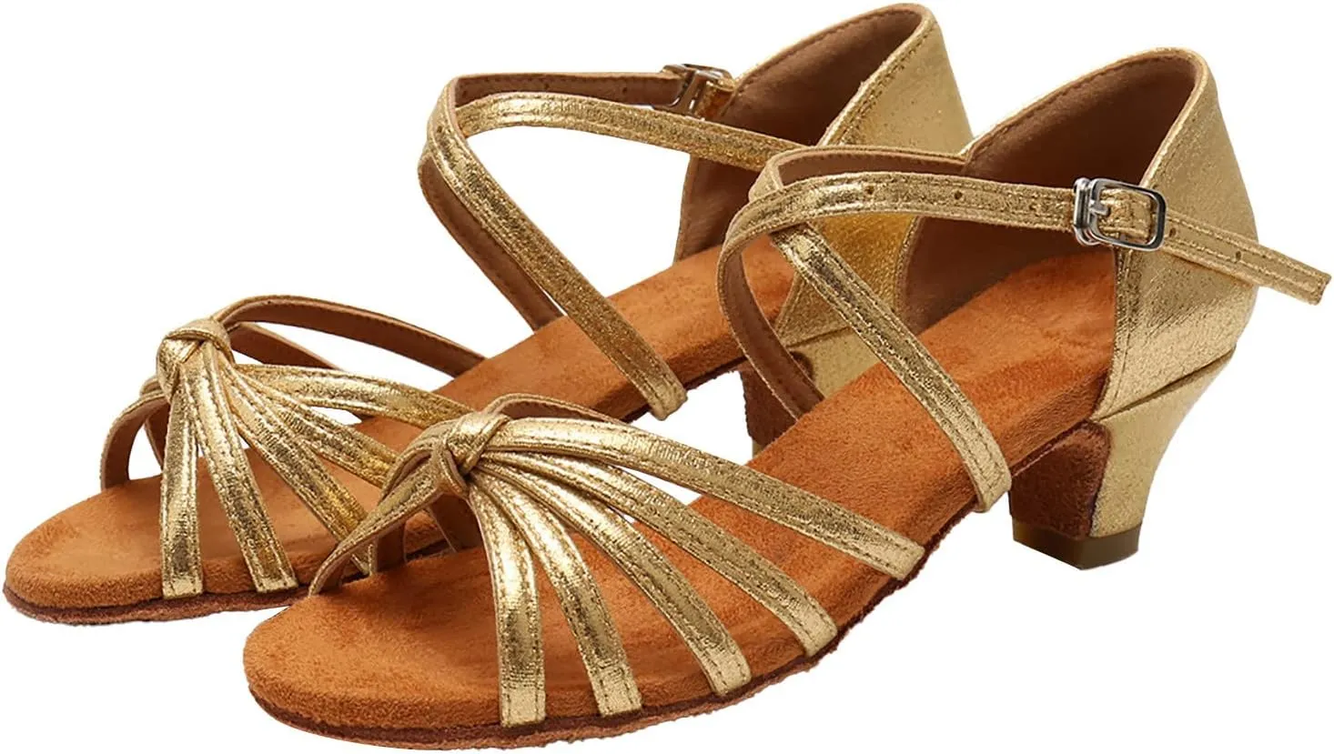 Dancing Shoes for Woman Chunky Heel Dress Shoes Latin Dance Shoe Nude Heel Sandals