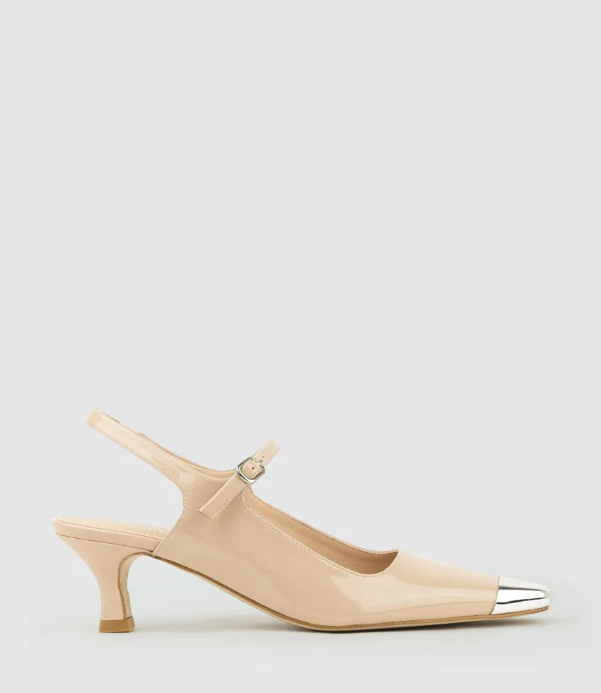 DEVINA60 Mary Jane Slingback Pump in Nude Patent
