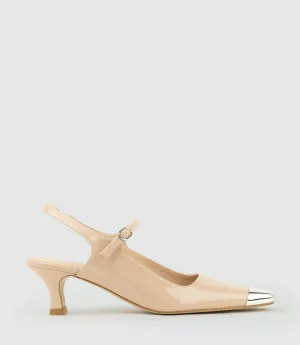 DEVINA60 Mary Jane Slingback Pump in Nude Patent