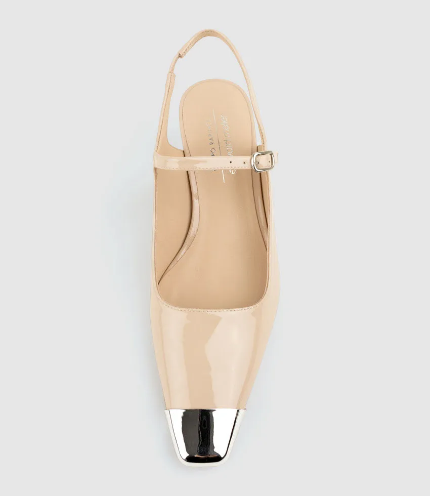 DEVINA60 Mary Jane Slingback Pump in Nude Patent