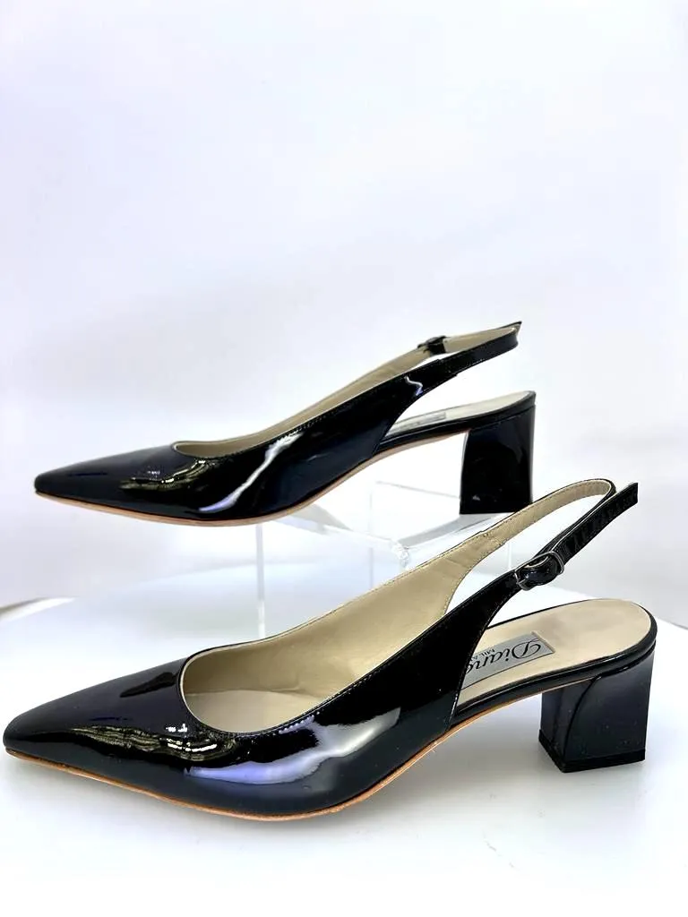 DIANE B. MILANO POINTED TOE SLINGBACK PUMPS