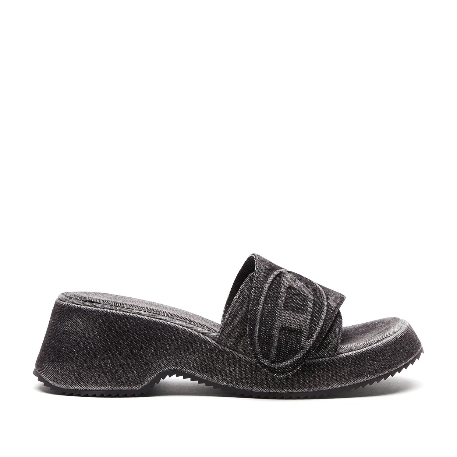 Diesel Women's Sa-Oval D PF Sandals in Black/Denim