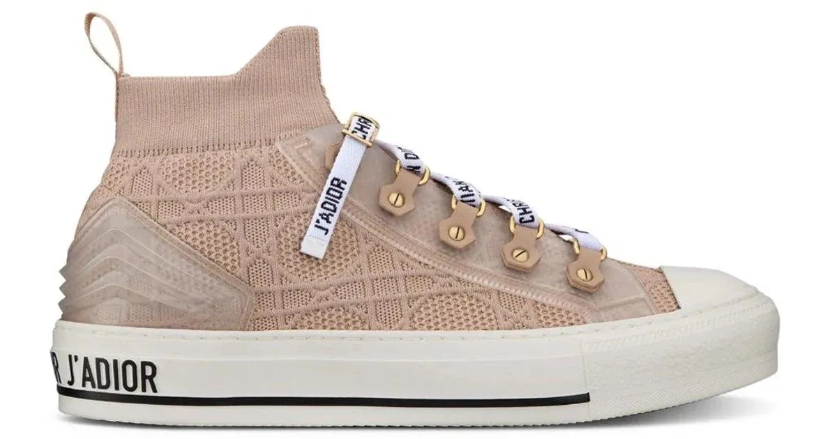 DIOR TECHNICAL KNIT WOMEN'S WALK'N DIOR HIGH-TOP SNEAKERS