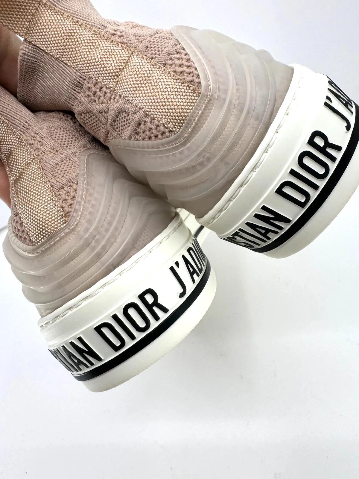 DIOR TECHNICAL KNIT WOMEN'S WALK'N DIOR HIGH-TOP SNEAKERS