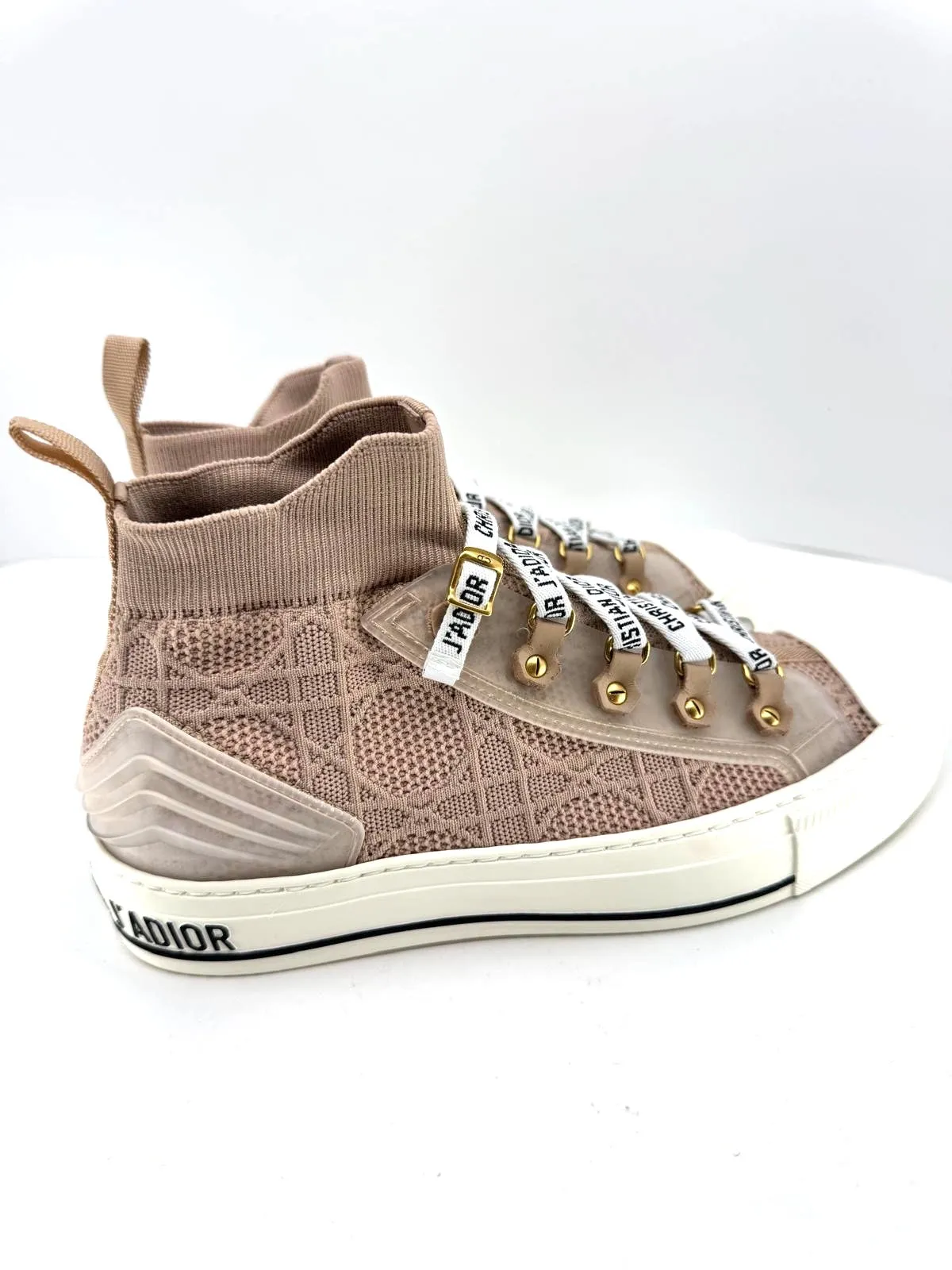 DIOR TECHNICAL KNIT WOMEN'S WALK'N DIOR HIGH-TOP SNEAKERS