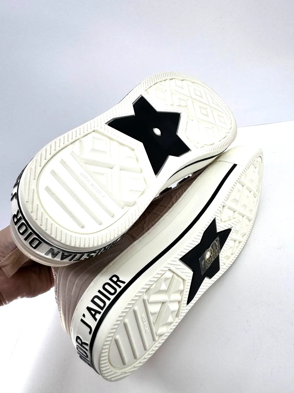 DIOR TECHNICAL KNIT WOMEN'S WALK'N DIOR HIGH-TOP SNEAKERS
