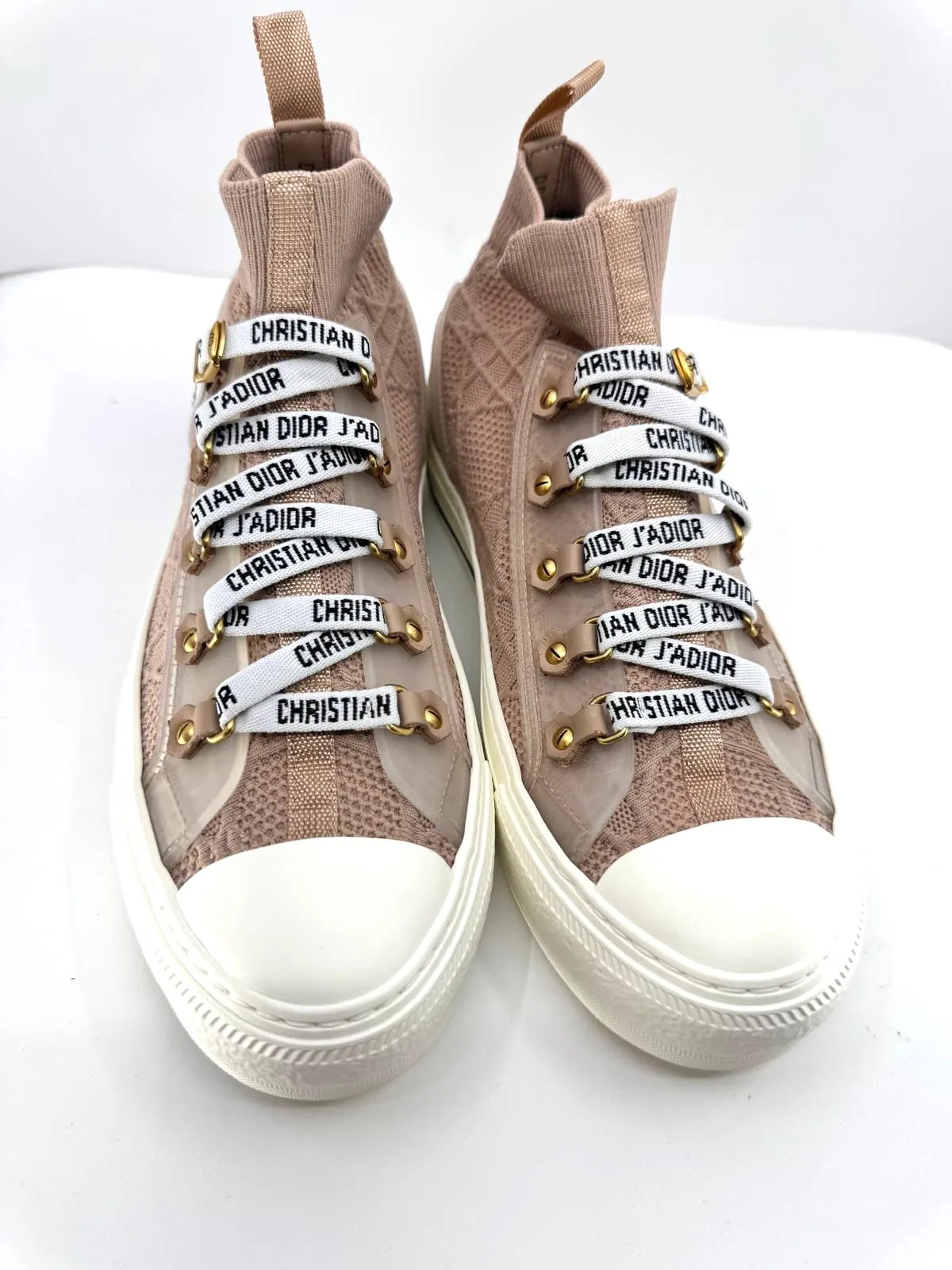 DIOR TECHNICAL KNIT WOMEN'S WALK'N DIOR HIGH-TOP SNEAKERS