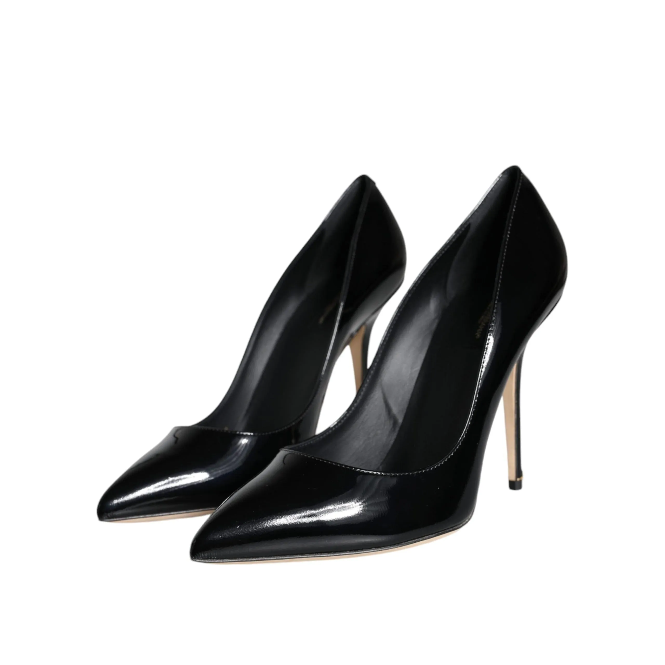 Dolce & Gabbana Black Patent Leather Bellucci Pumps Heels Shoes