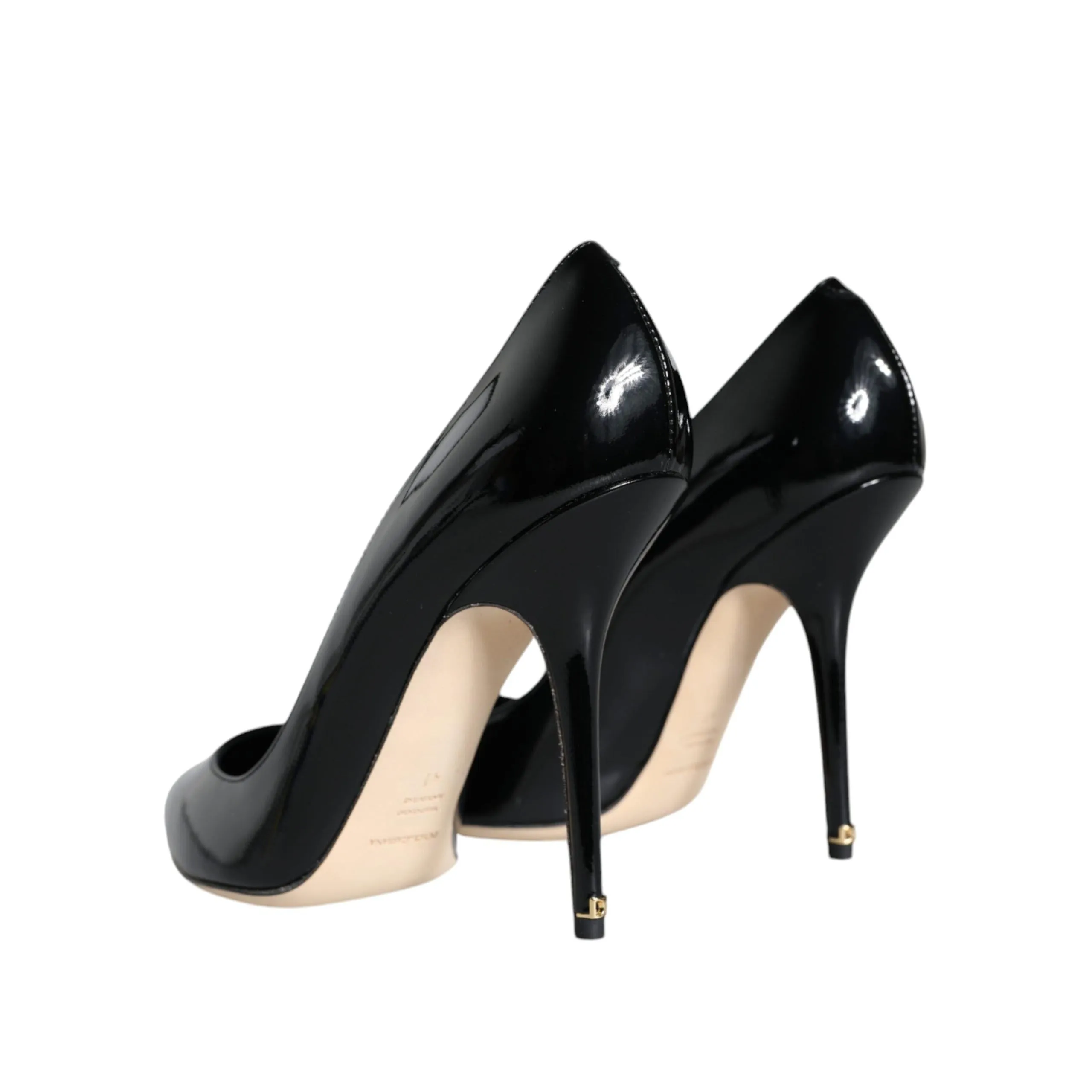 Dolce & Gabbana Black Patent Leather Bellucci Pumps Heels Shoes