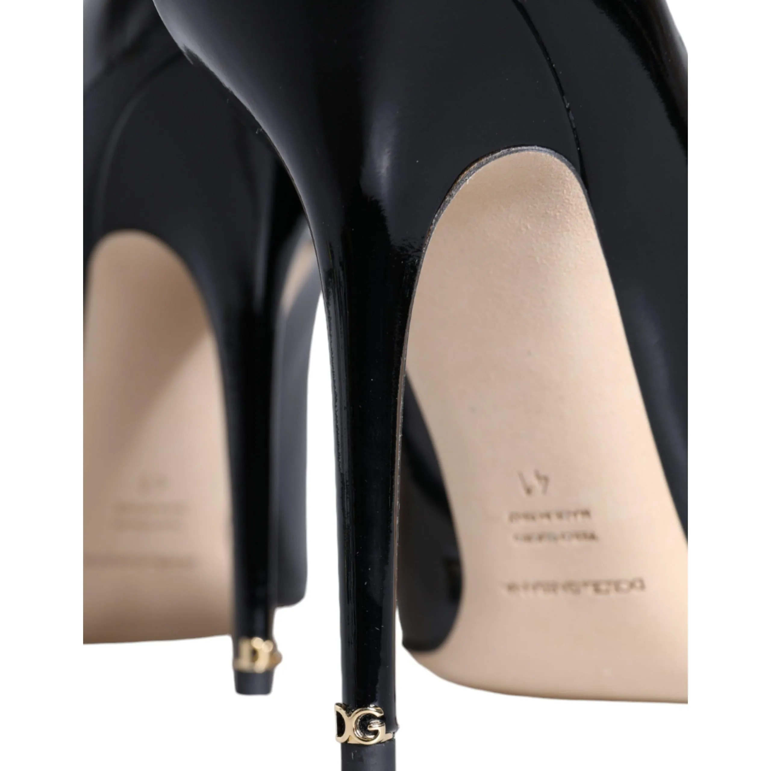 Dolce & Gabbana Black Patent Leather Bellucci Pumps Heels Shoes
