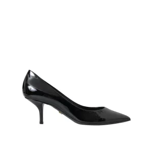 Dolce & Gabbana Black Patent Leather Heels Pumps Shoes