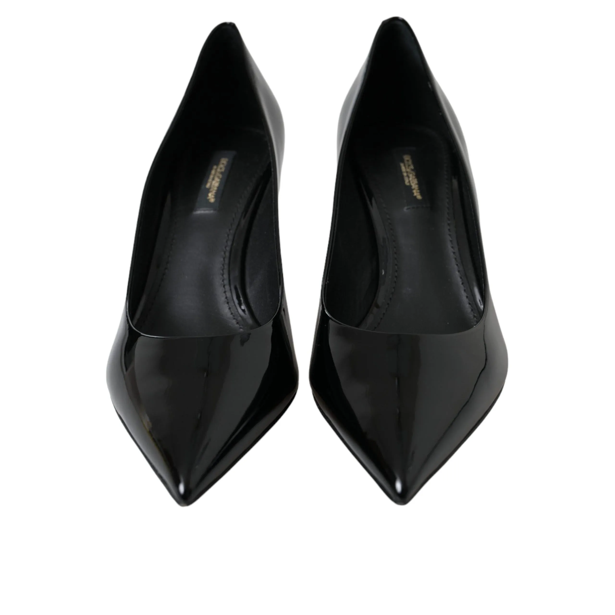 Dolce & Gabbana Black Patent Leather Heels Pumps Shoes