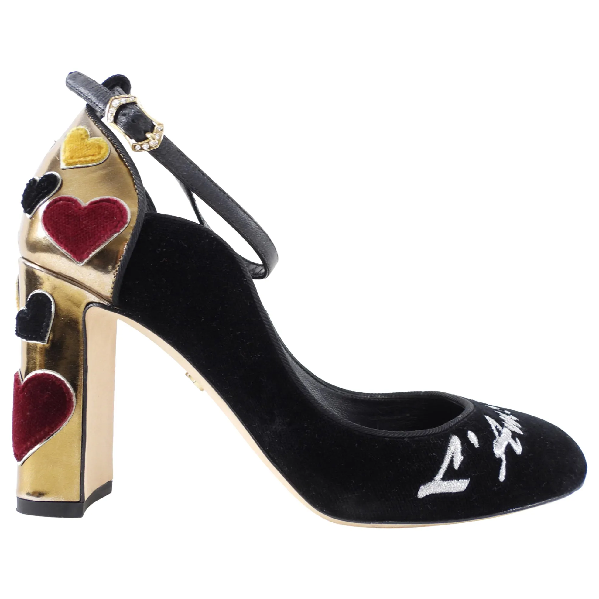 Dolce & Gabbana L'amore e Bellezza Velvet Heart Pumps - 37.5