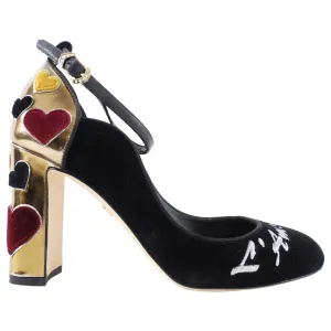 Dolce & Gabbana L'amore e Bellezza Velvet Heart Pumps - 37.5