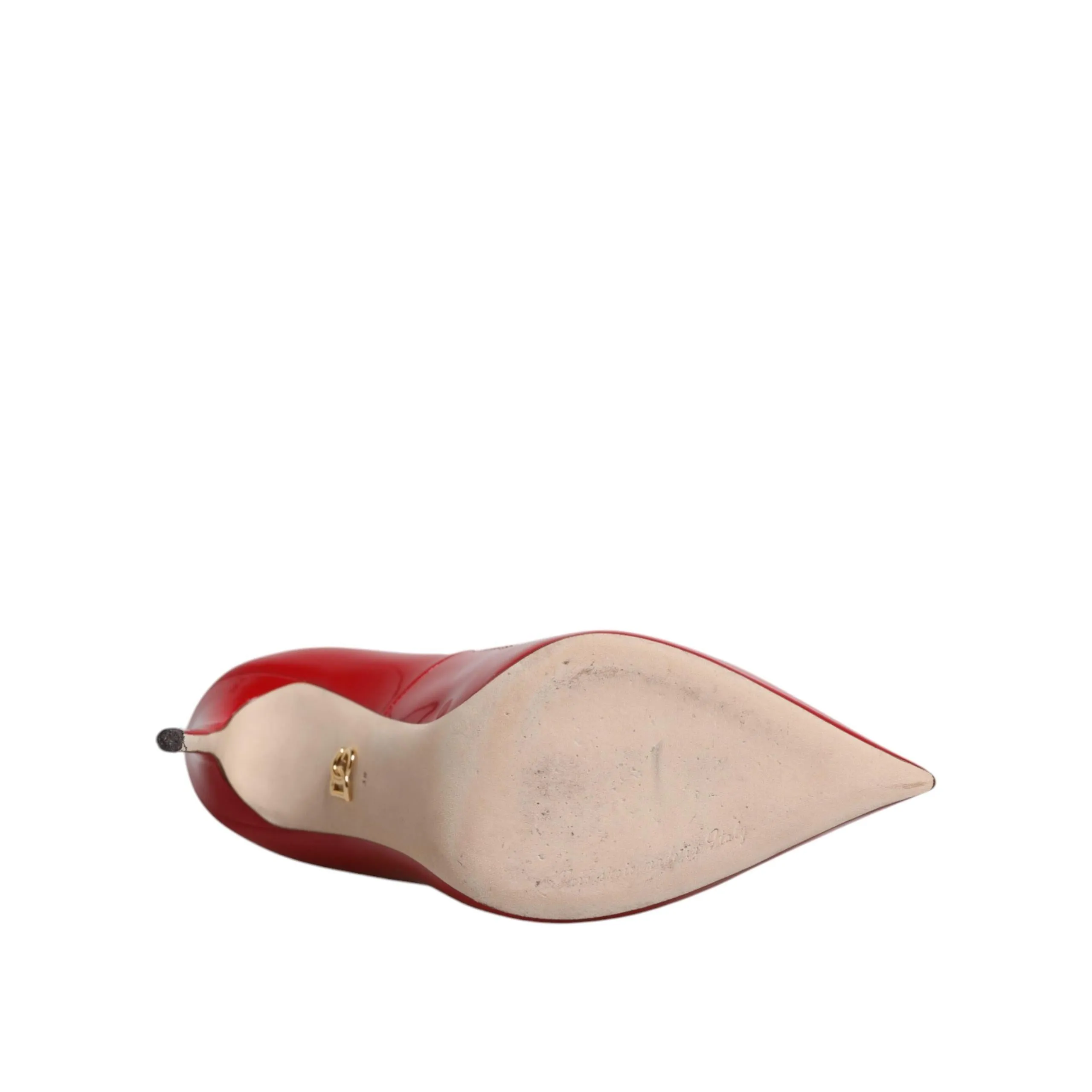 Dolce & Gabbana Red Patent Leather Stiletto Heels Pumps Shoes