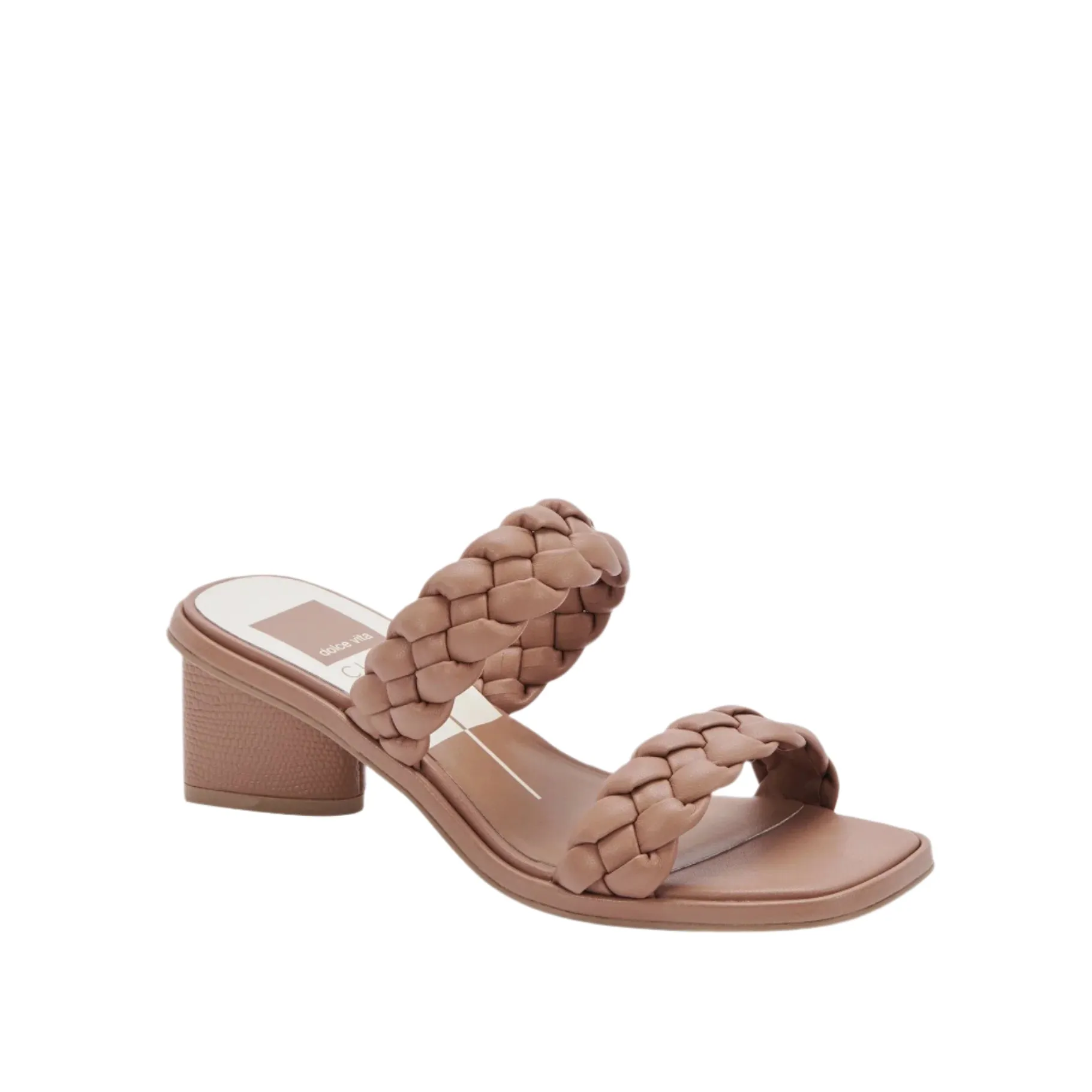 Dolce Vita Ronin 2 Strap Woven Low Heel in Caramel