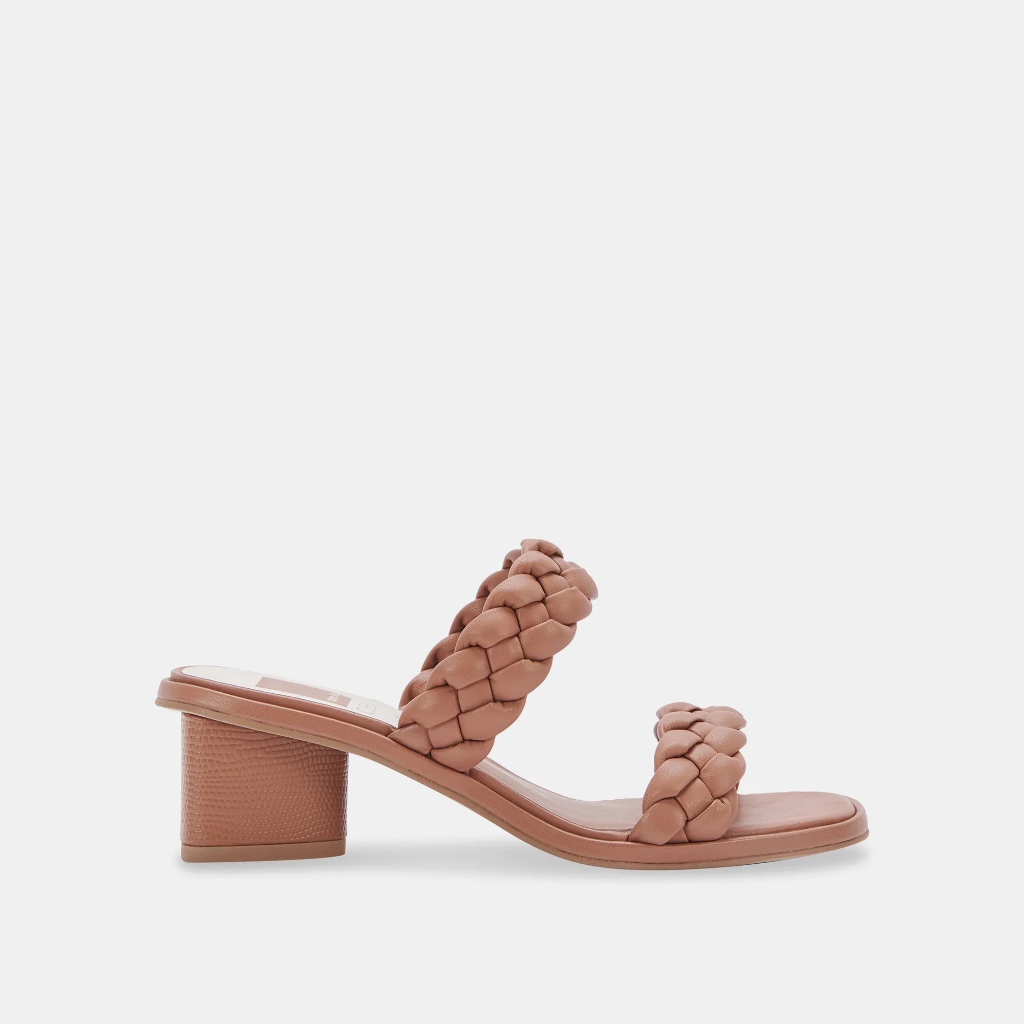 Dolce Vita Ronin 2 Strap Woven Low Heel in Caramel