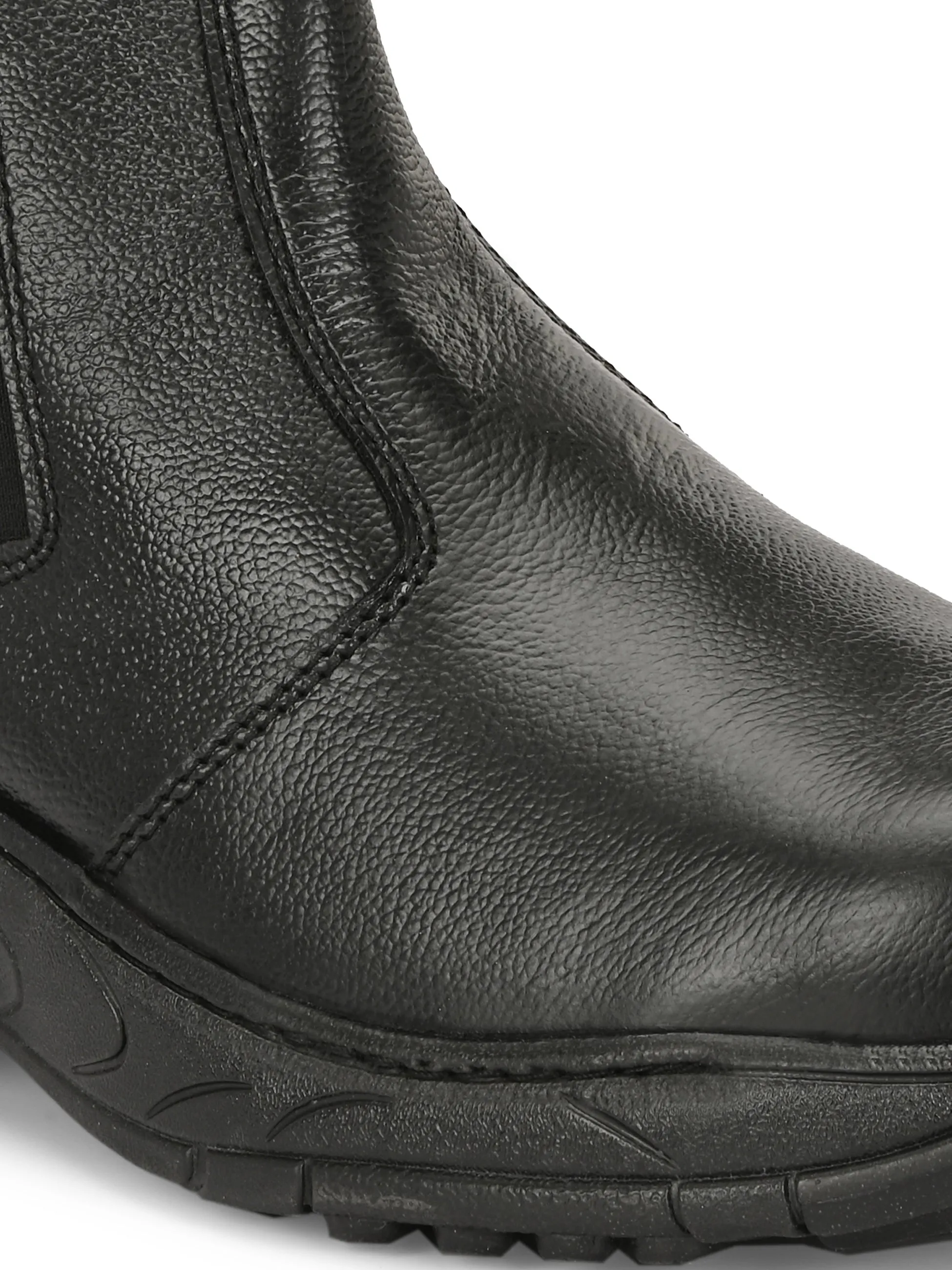 Dope Genuine Leather Steel Toe Safety Chelsea Boots