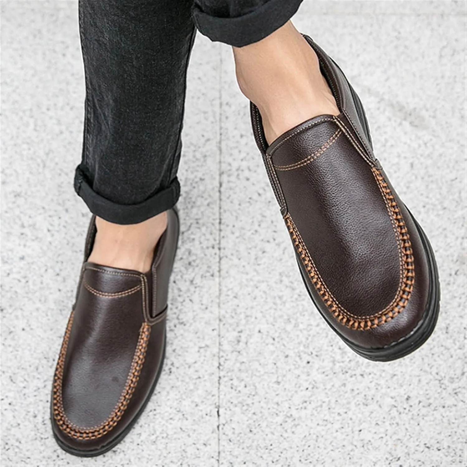 Dress Shoes for Men Men's Genuine Leather Loafers Soft Comfortable Business Casual Shoes