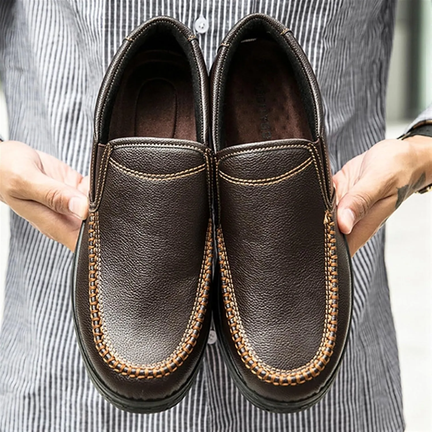 Dress Shoes for Men Men's Genuine Leather Loafers Soft Comfortable Business Casual Shoes
