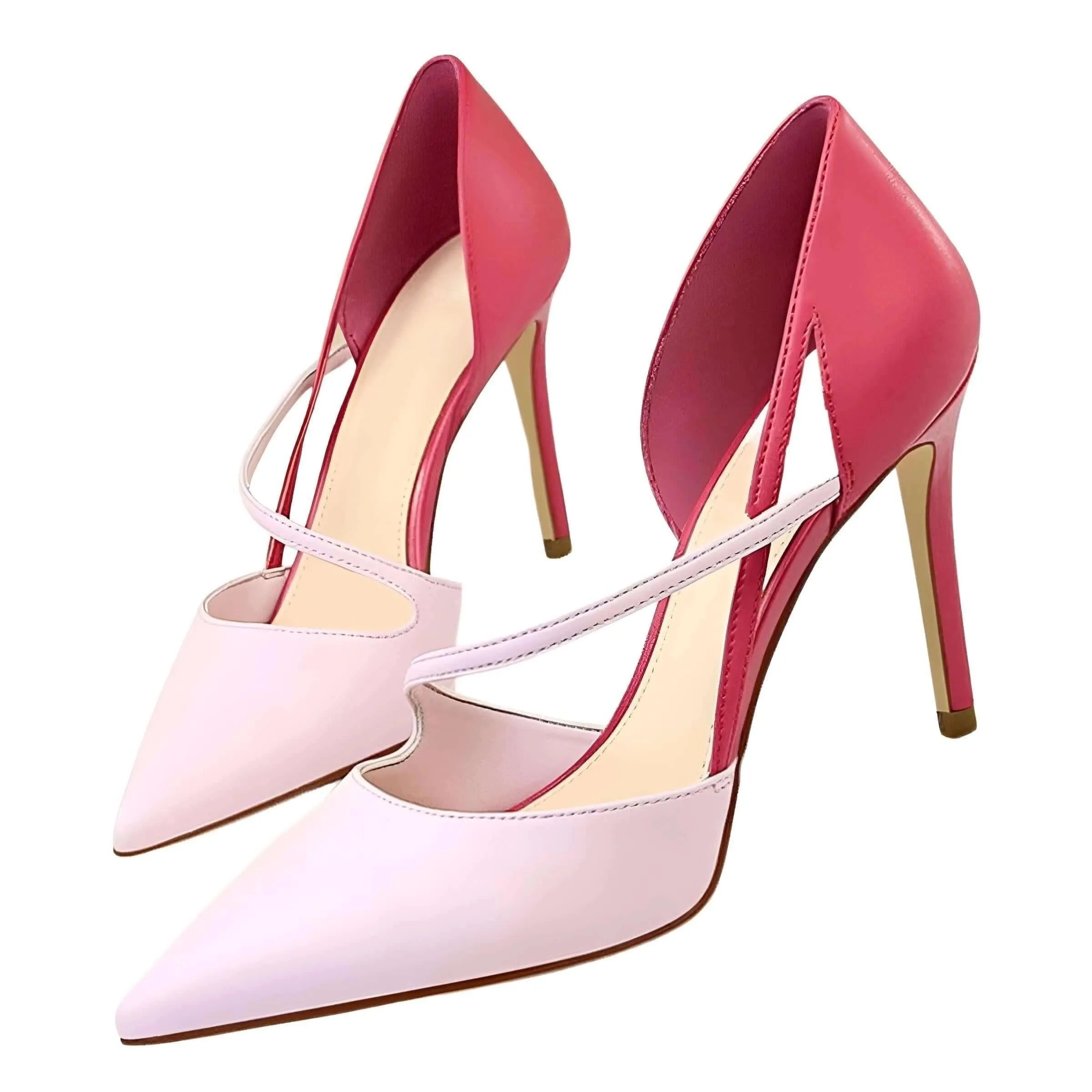 Duo Color Women's High Heel Pumps