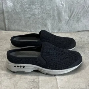 EASY SPIRIT Women's Black Takeknit2 Knit Round-Toe Slip-On Mules SZ 5