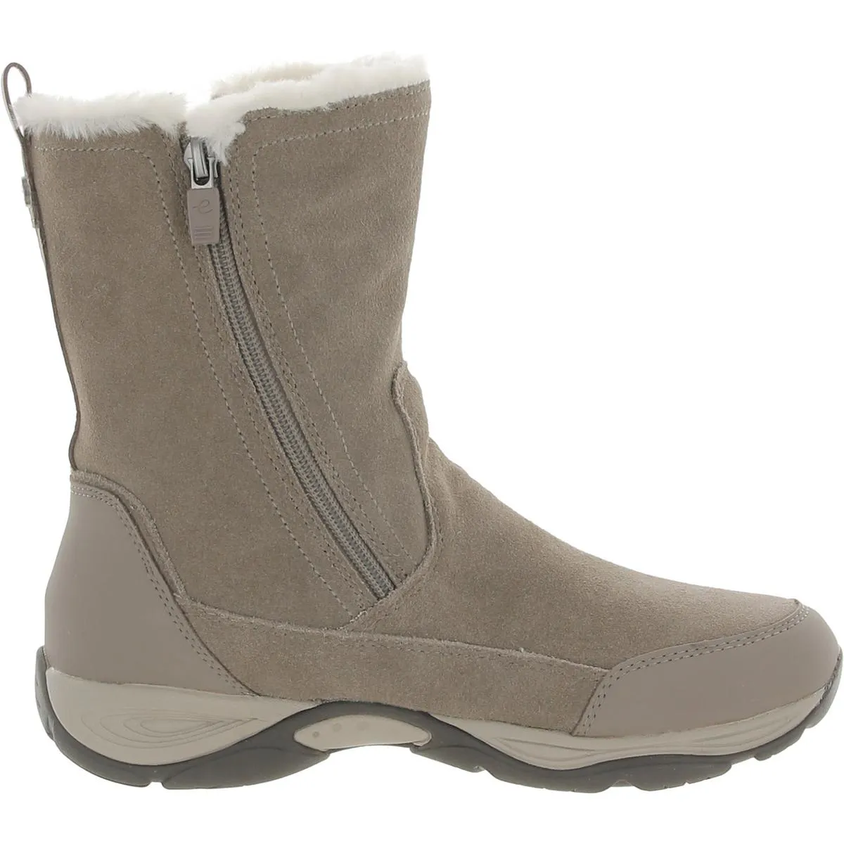 Easy Spirit Womens Exparunn Suede Faux Fur Winter & Snow Boots