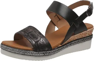 Eduavar Platform Sandals Women, Womens Sandals Elegant Buckle Ankle Strap Comfortable Espadrilles Platform Casual Sandals