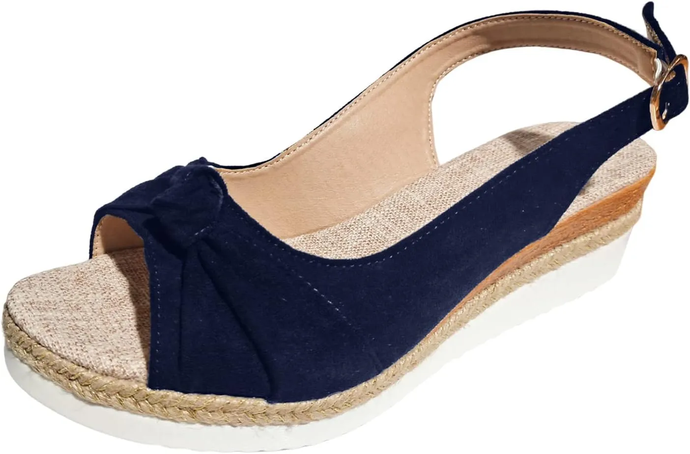 Eduavar Sandals Women Open Toe Ankle Strap Low Block Dressy Summer Platform Chunky Heels Sandals Party Dress Pumps Shoes