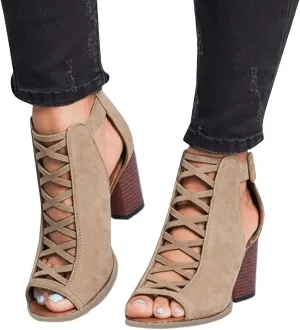 Eduavar Shoes for Women Sandals Dressy, Sandals for Women Casual Summer Wedge Platform Sandals Open Toe Hook and Loop Sandal