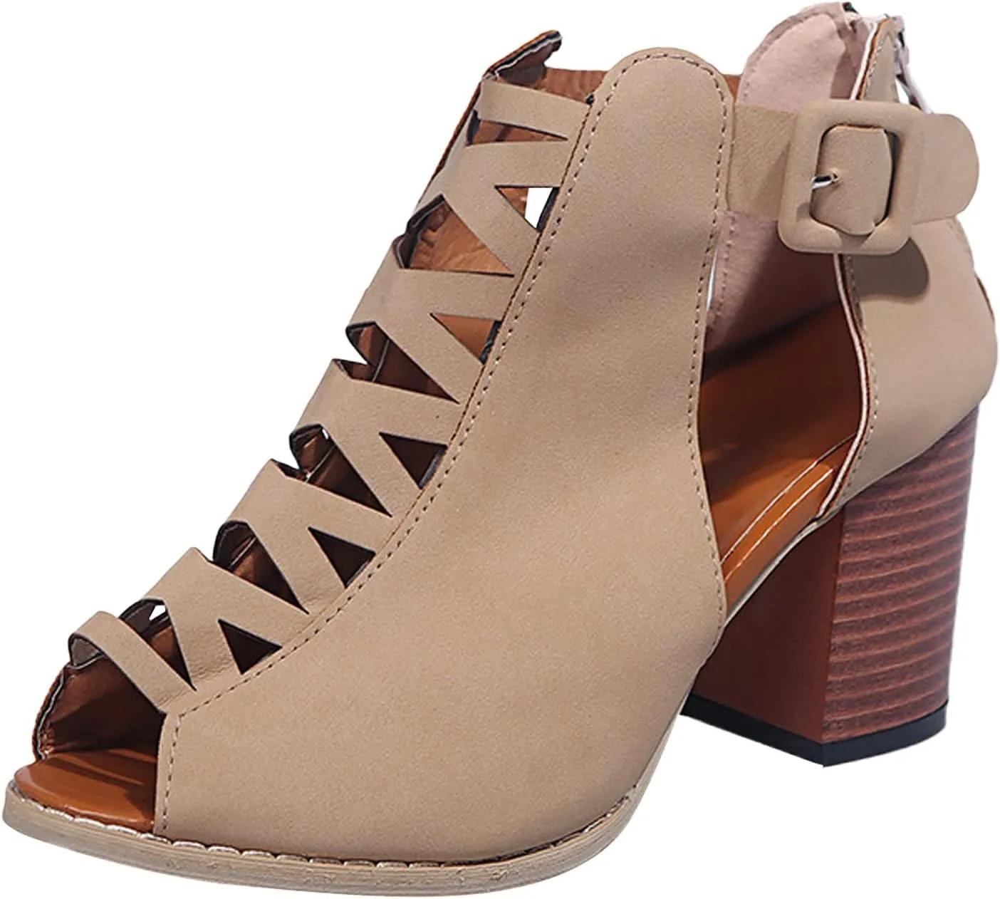 Eduavar Shoes for Women Sandals Dressy, Sandals for Women Casual Summer Wedge Platform Sandals Open Toe Hook and Loop Sandal