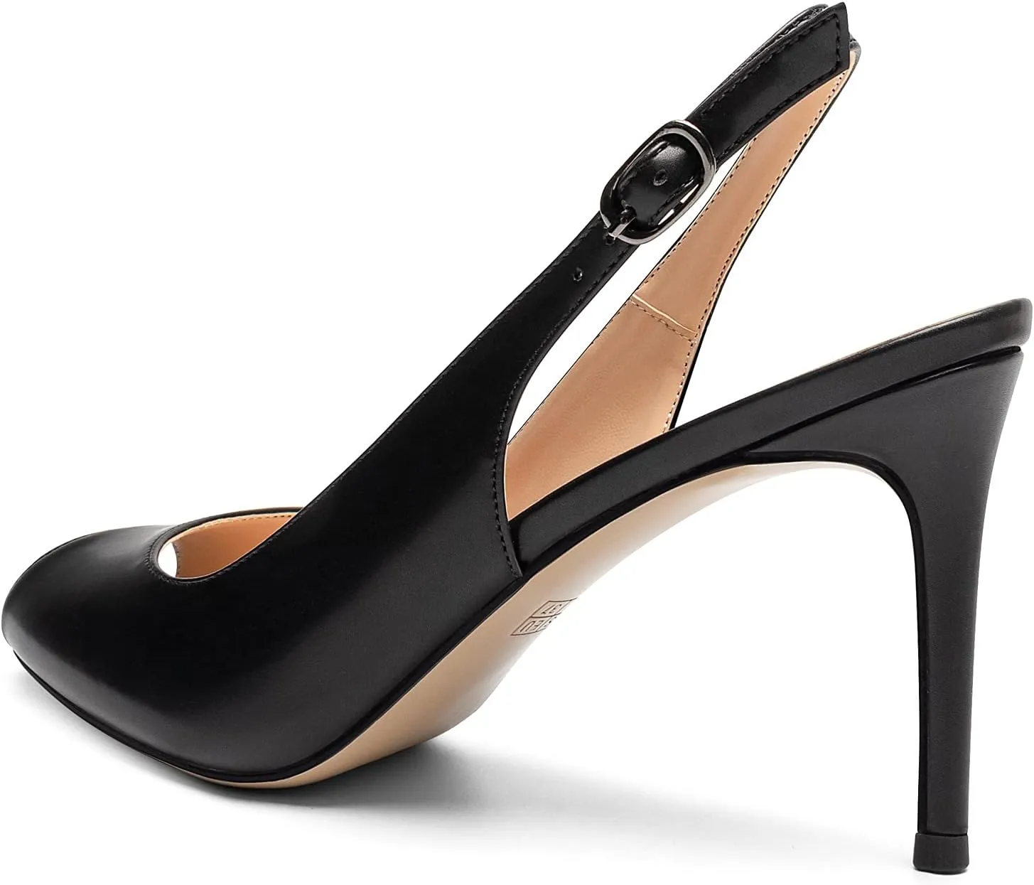 Eldof Women's Peep Toe Slingback High Heels,Stiletto Heel Slingback Sandals, Comfort High Heels Dress Shoes for Ladies Office Wedding Evening