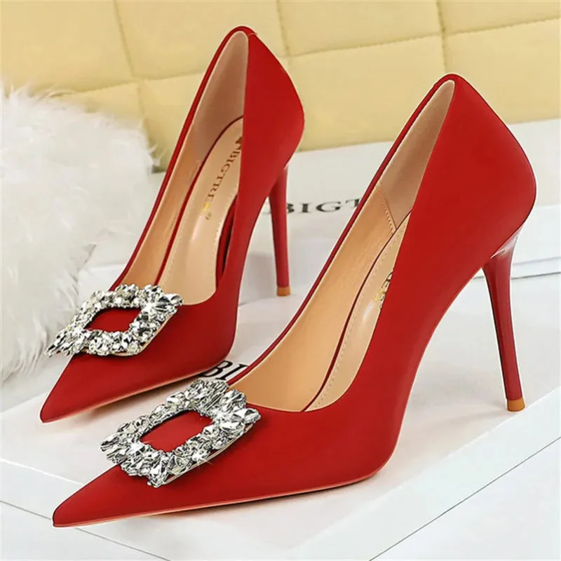 Elegant Rhinestones High Heel Shoes for Women