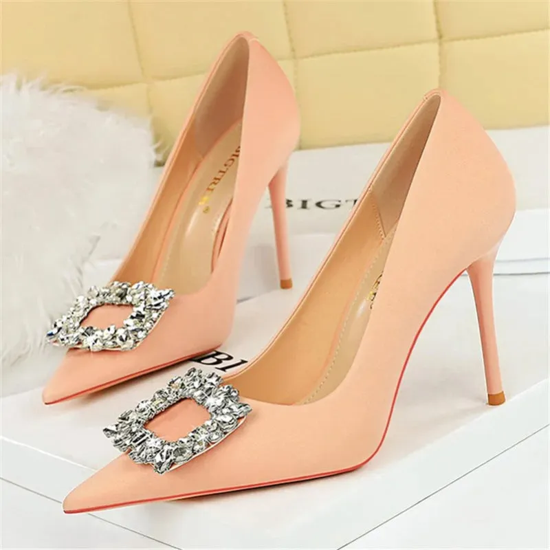 Elegant Rhinestones High Heel Shoes for Women