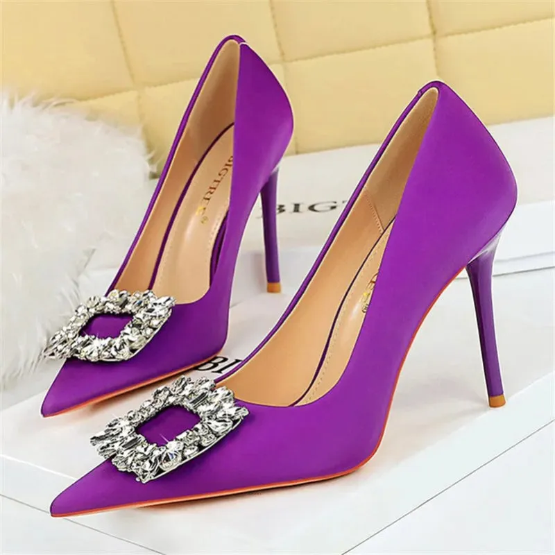Elegant Rhinestones High Heel Shoes for Women