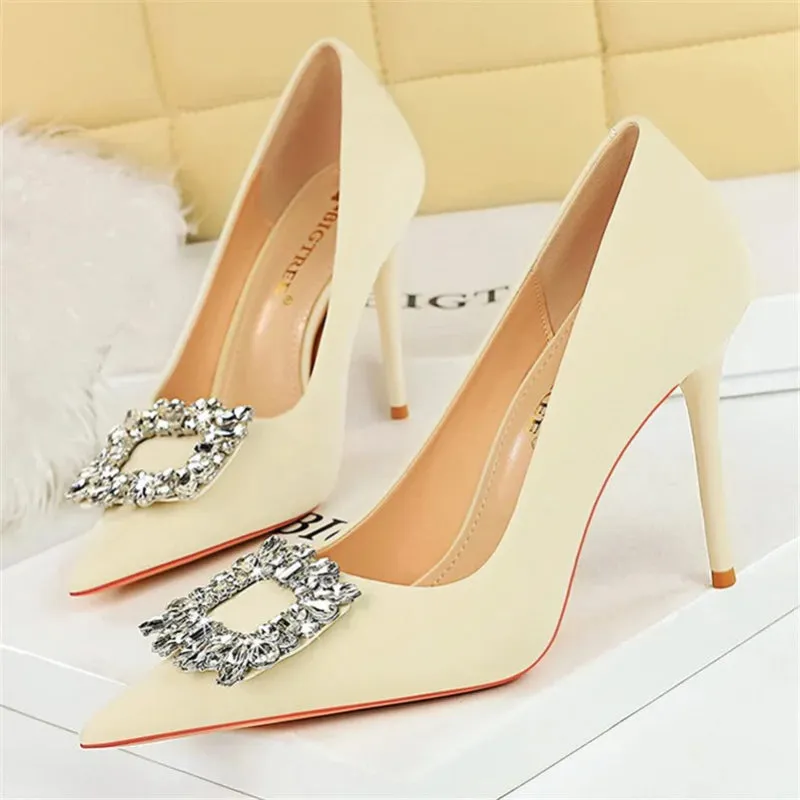 Elegant Rhinestones High Heel Shoes for Women
