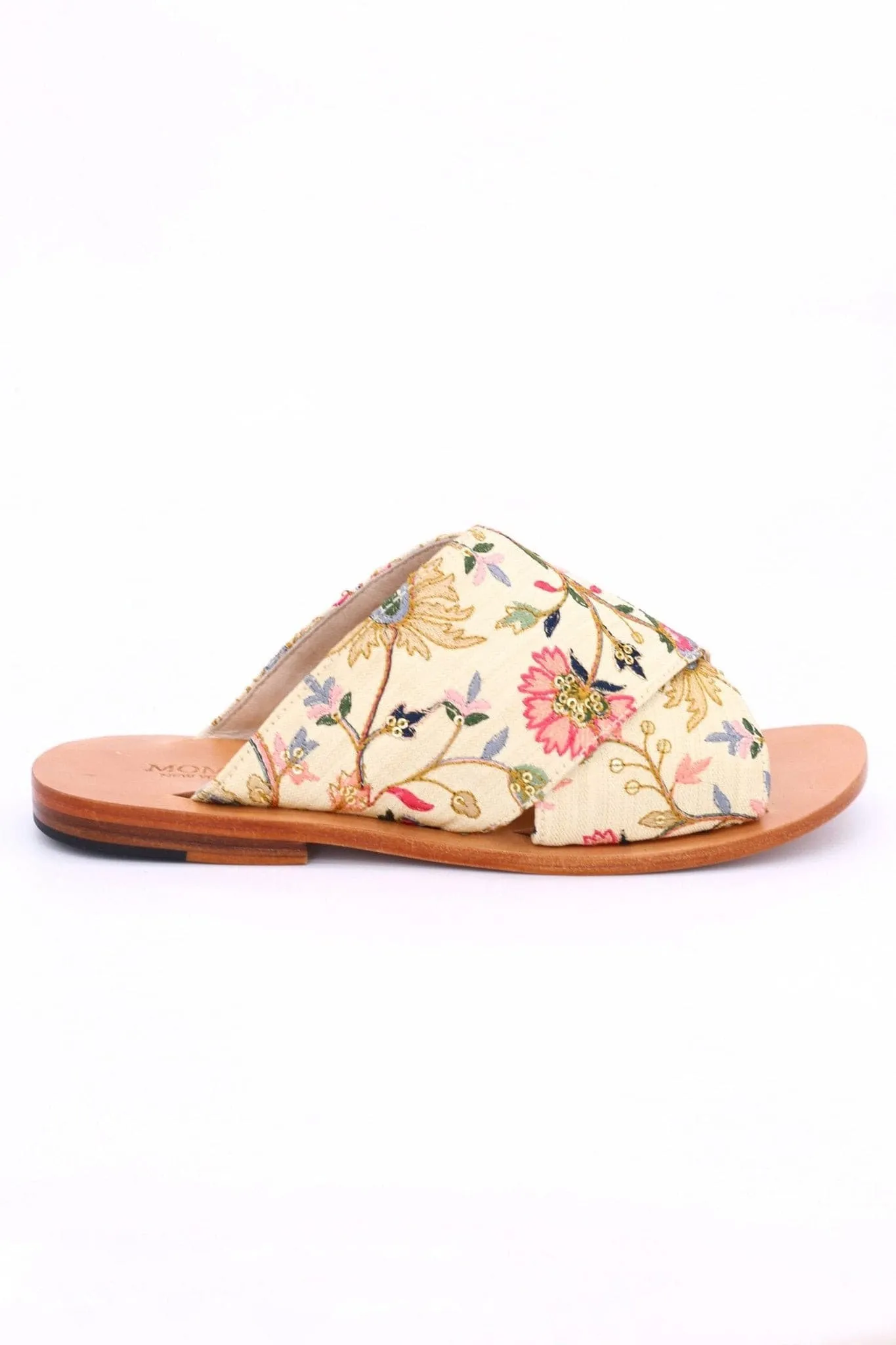 EMBROIDERED SANDALS DAISY NEEDLESTITCH
