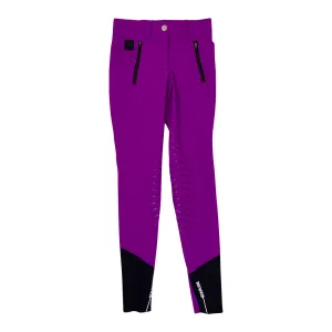 Equiline 'Cantaf' Full Grip Breeches in Violet - Women's IT 38 (US 24)