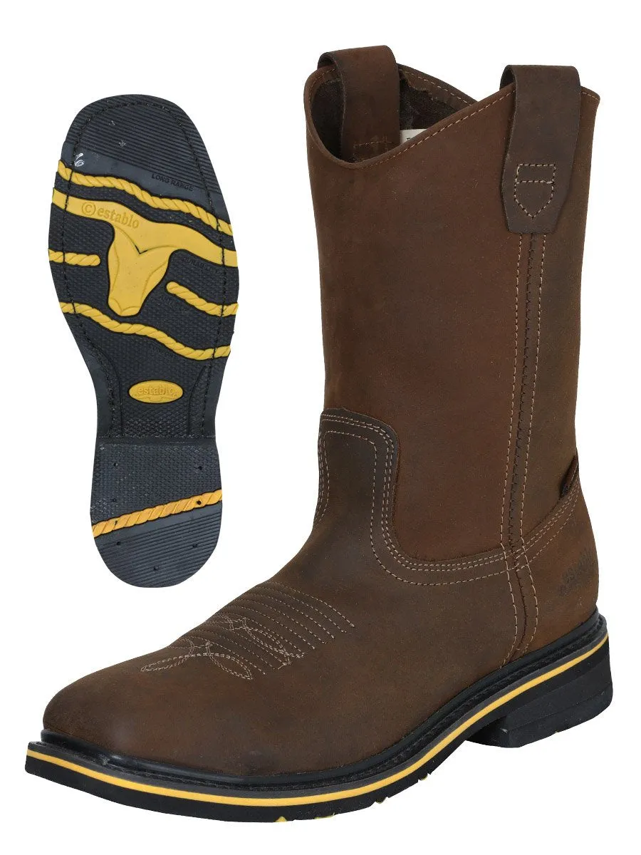 ESTABLO Men's Work Boot Steel Toe 41544