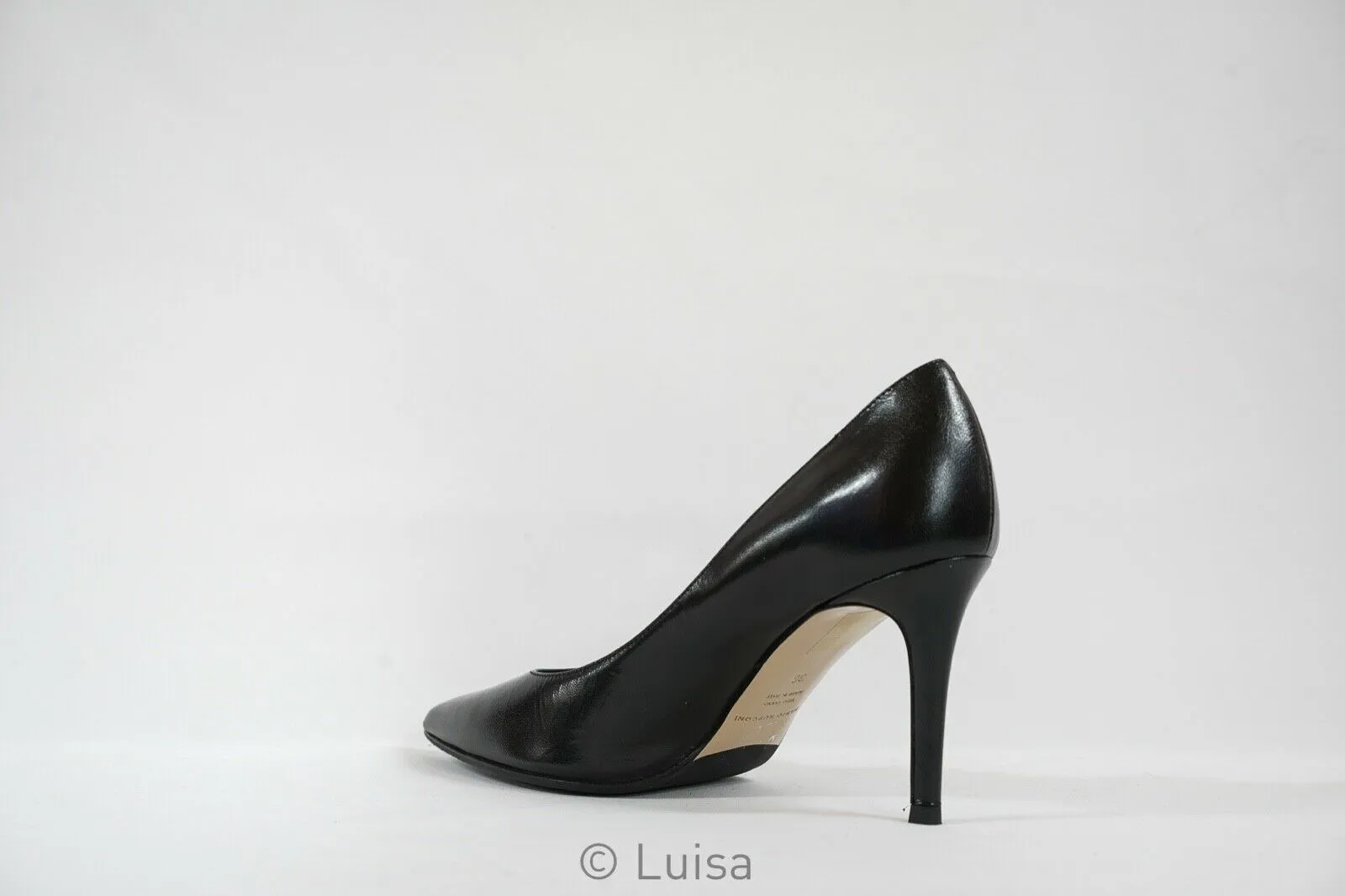 Fabio Rusconi Women's Black Leather Heel Nataly