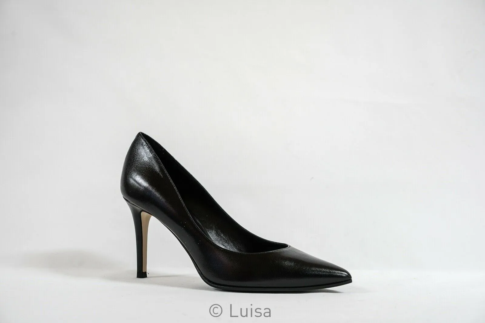 Fabio Rusconi Women's Black Leather Heel Nataly