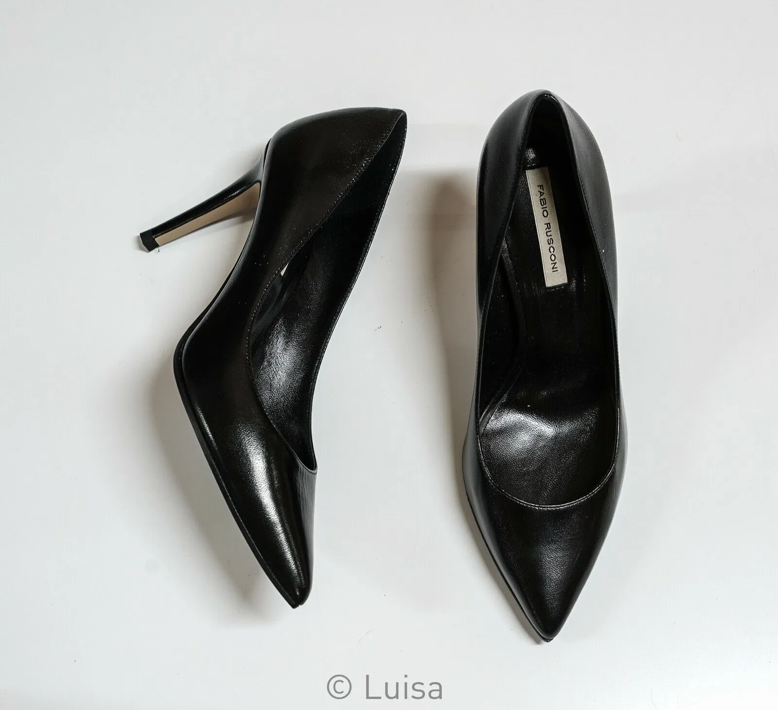 Fabio Rusconi Women's Black Leather Heel Nataly