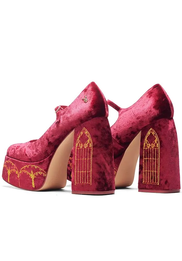 Feudal Fantasy Playboy [Crushed Velvet] | HEELS