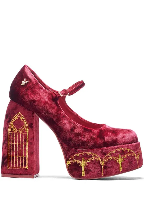Feudal Fantasy Playboy [Crushed Velvet] | HEELS